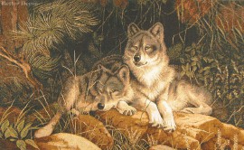 Tapestry "Wolves - Soulmates"