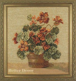 Framed tapestry "Nasturtium Flowers"