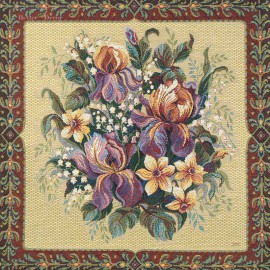 Tapestry pillow cover "Bouquet of Iris Flowers"