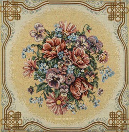 Tapestry pillow cover "Pansy Flowers"