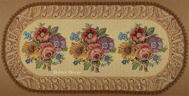 Tapestry table runner "Triple Floral Bouquet"