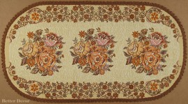 Tapestry table runner "Triple Rose Bouquet"